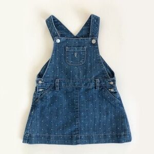 Obaibi Baby Girl's Polka Dots Denim Dress